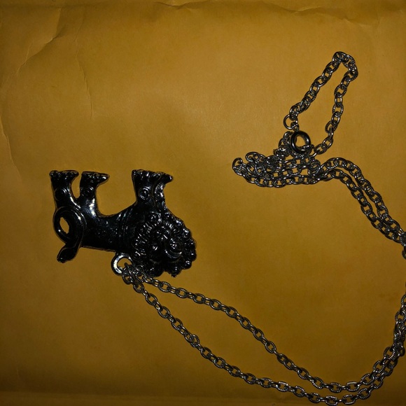 Vintage Silvertone Lion Necklace marked Italy - Picture 4 of 4